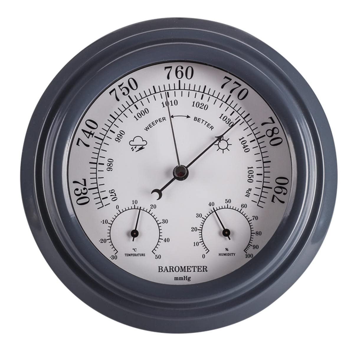 IEkei Baromètre Thermomètre Hygromètre, Baromètres 3 en 1 for la Maison ...